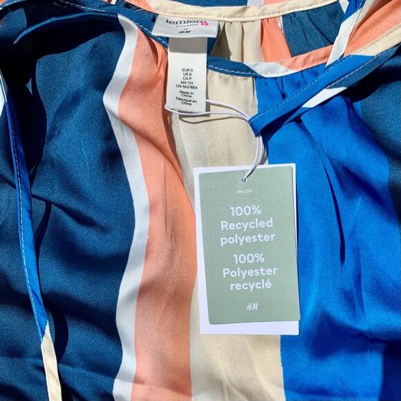 LEMLEM X H&M NWT Stripe Maxi Dress Size Medium - Picture 9 of 16